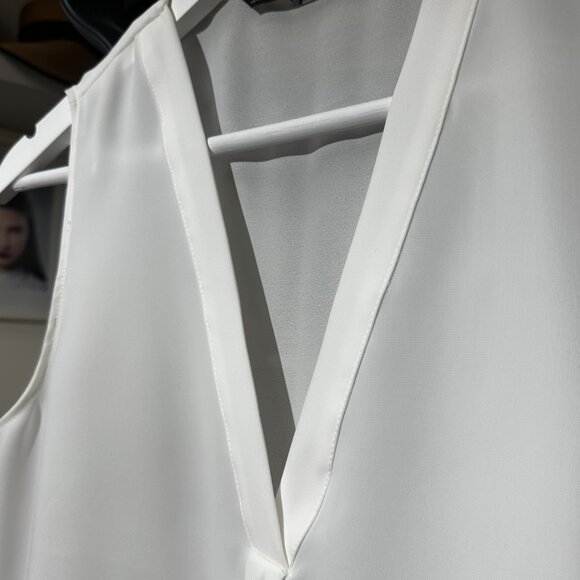 White Zara sheer sleeveless blouse, SZ:S - Picture 2 of 3